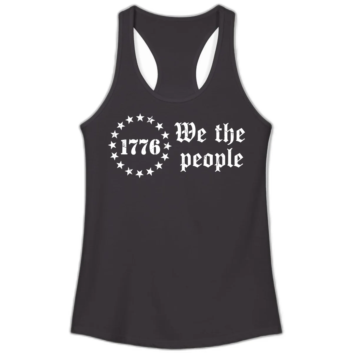 We The People Est 1776 Ladies Tank in Black