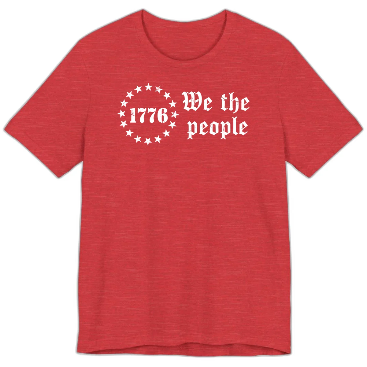 We The People Est 1776 Premium Tee in Heather Red