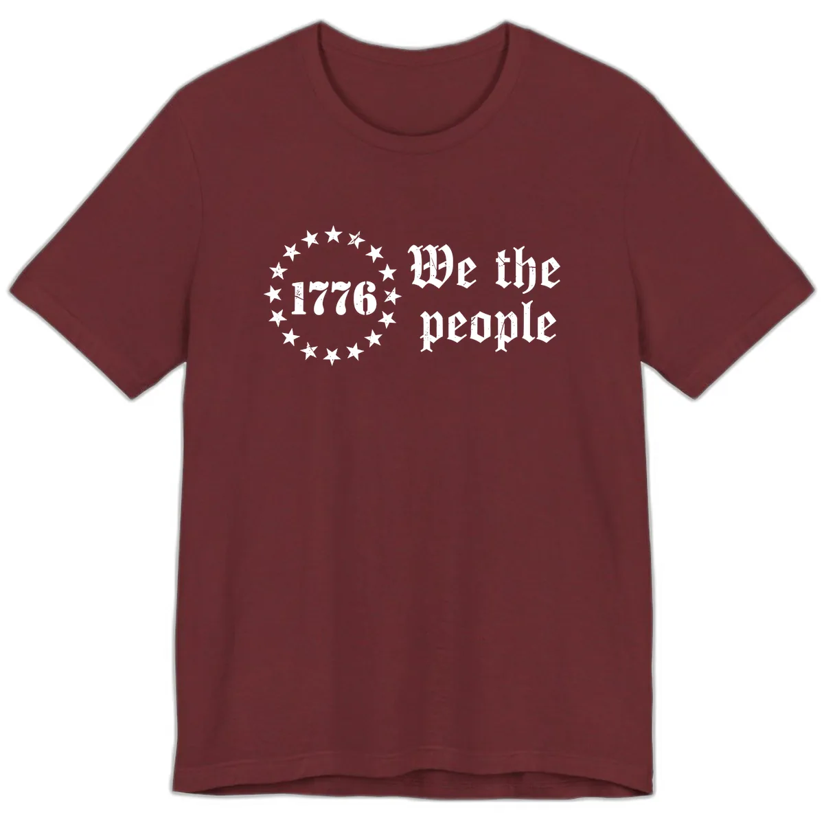 We The People Est 1776 250 Years Celebration Premium T-Shirt in Heather Cardinal
