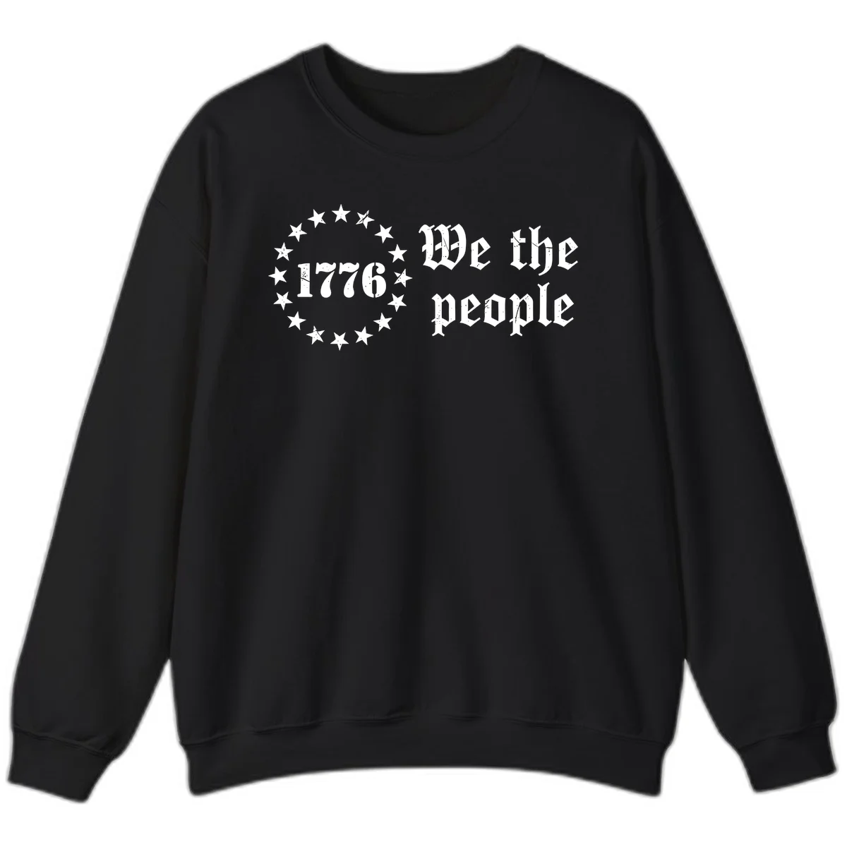 We The People Est 1776 Sweatshirt in Black