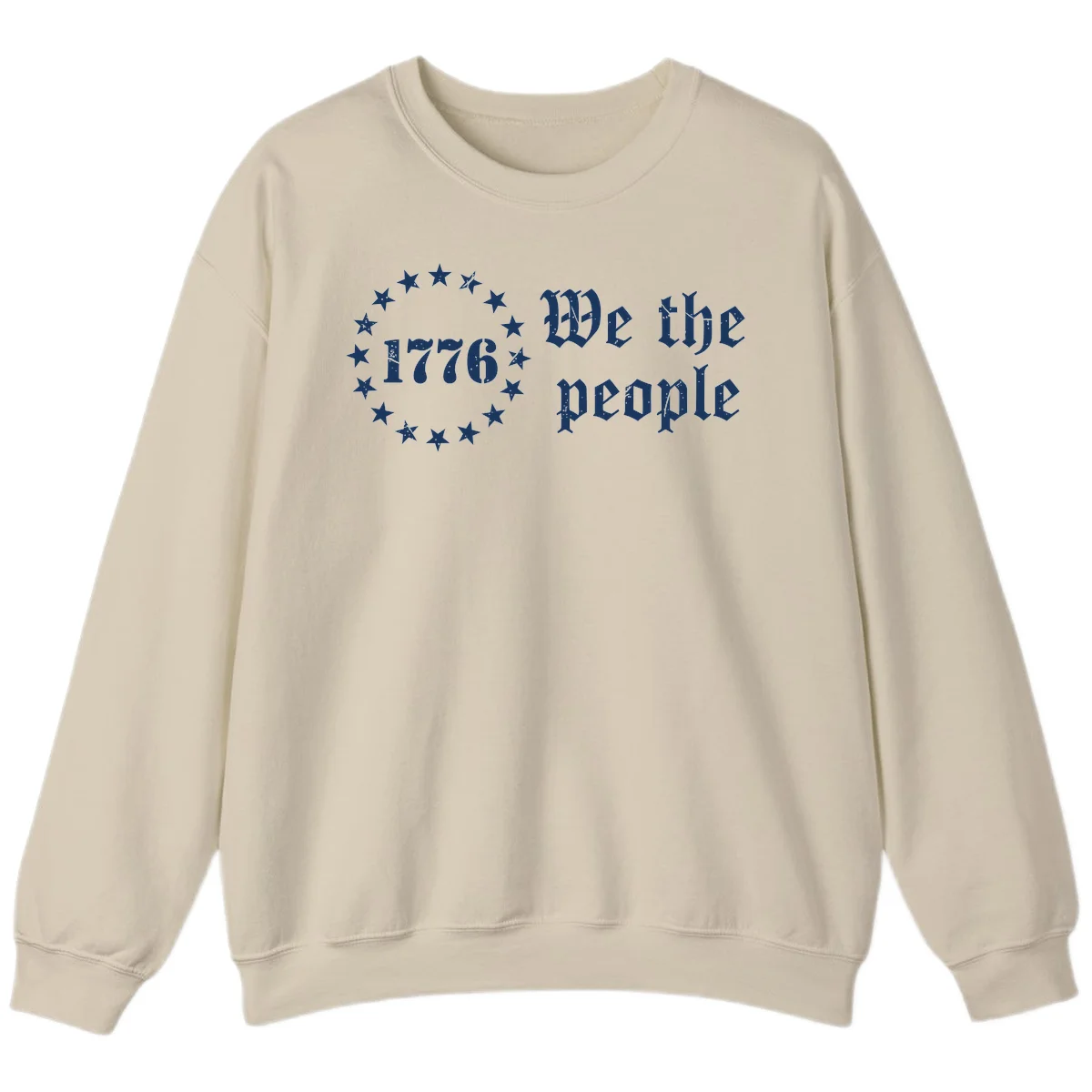 We The People Est 1776 Sweatshirt in Sand