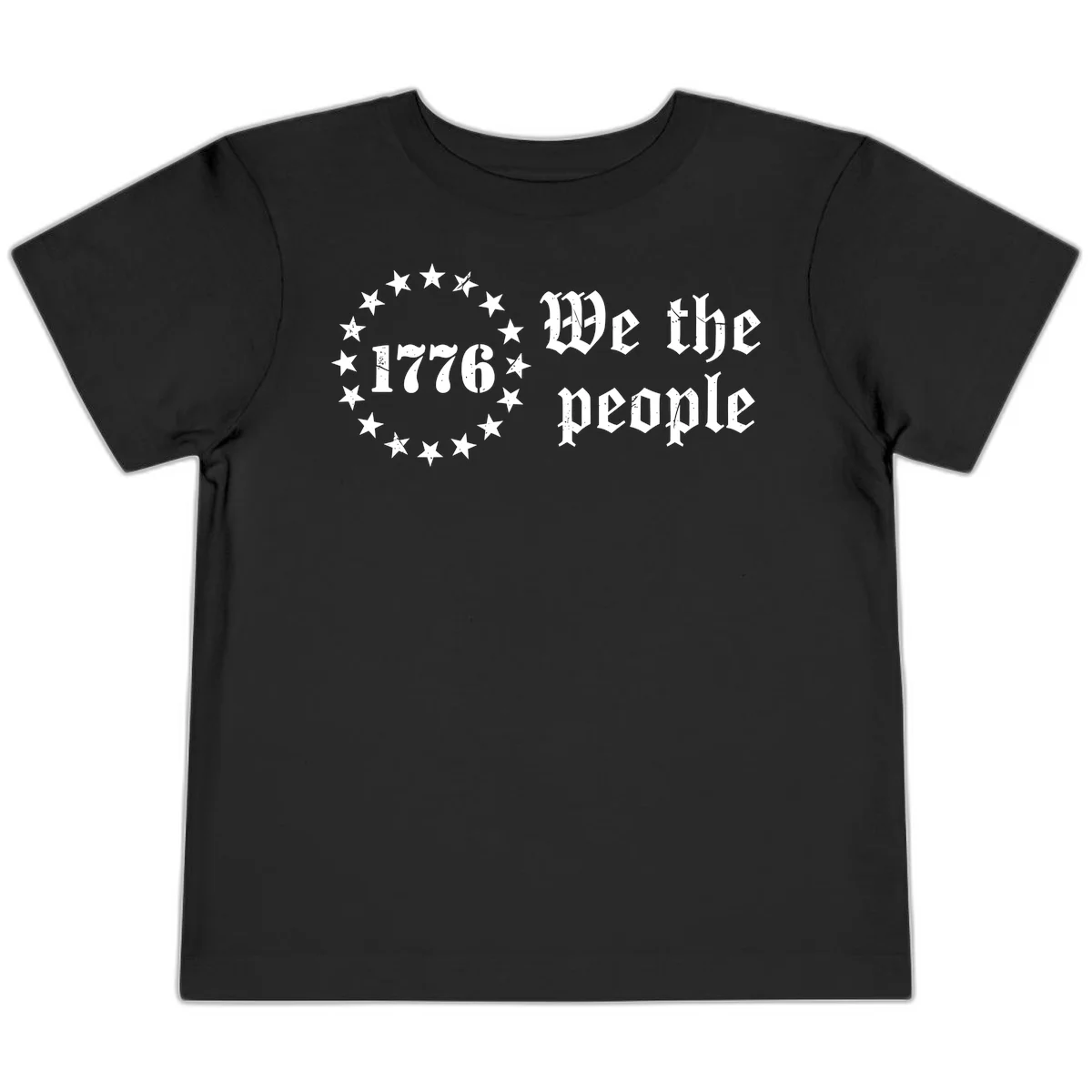 We The People Est 1776 Toddler Tee in Black