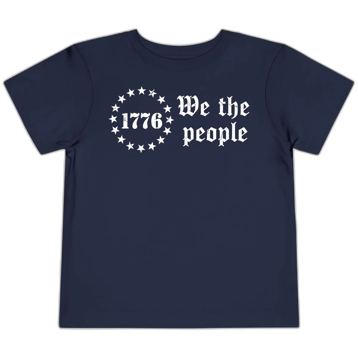 We The People Est 1776 Toddler Tee in Navy