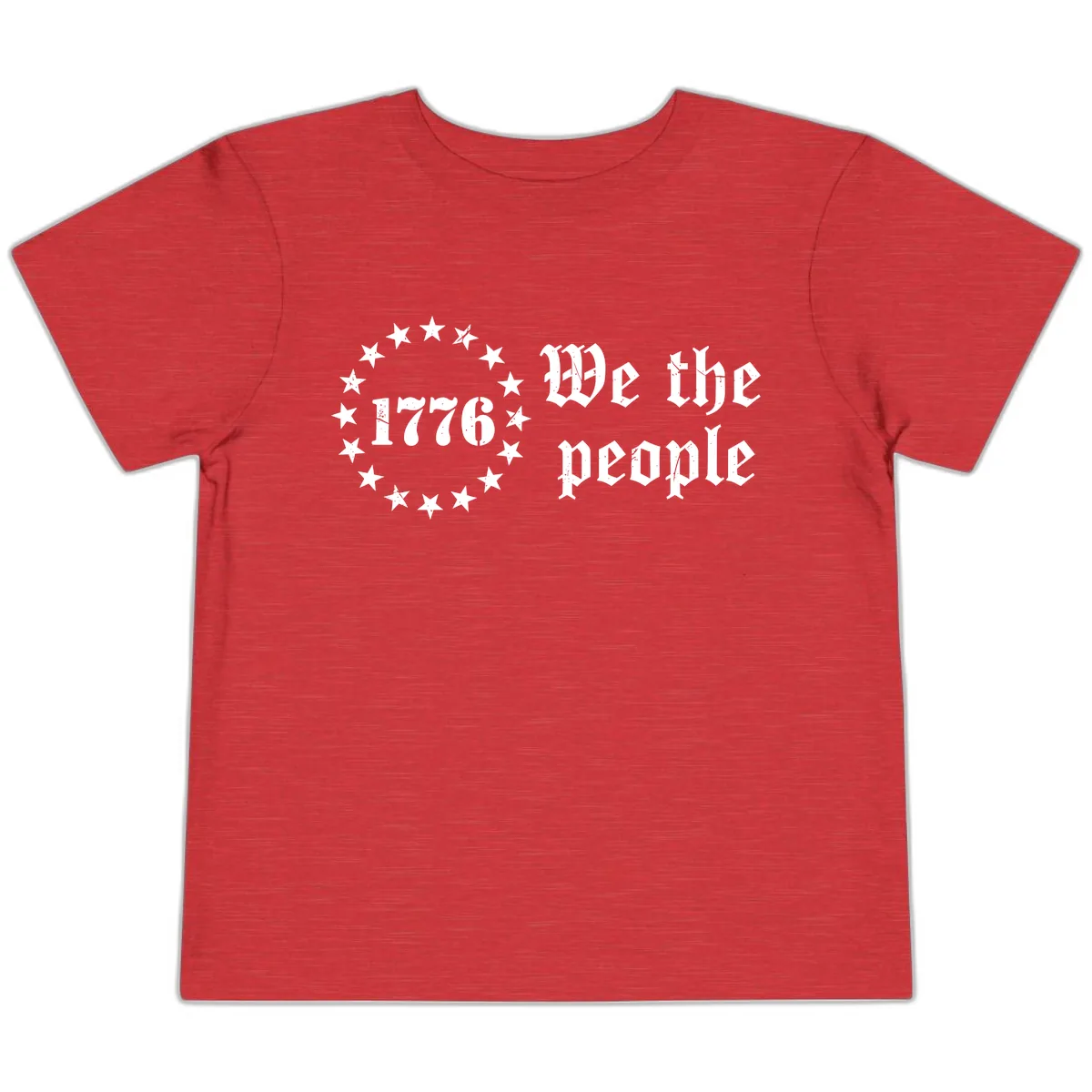 We The People Est 1776 250 Years Celebration Toddler T-Shirt in Heather Red