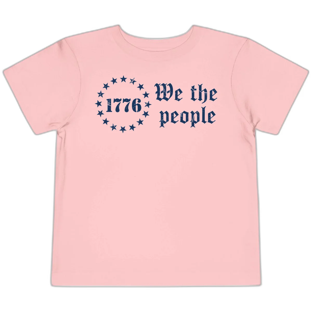 We The People Est 1776 Toddler Tee in Pink