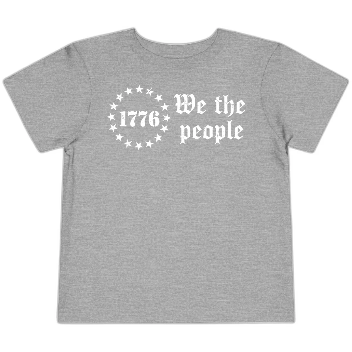 We The People Est 1776 Toddler Tee in Athletic Heather