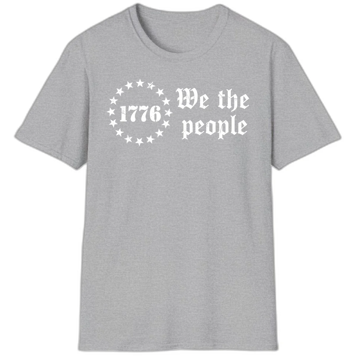 We The People Est 1776 T-Shirt in Sport Grey