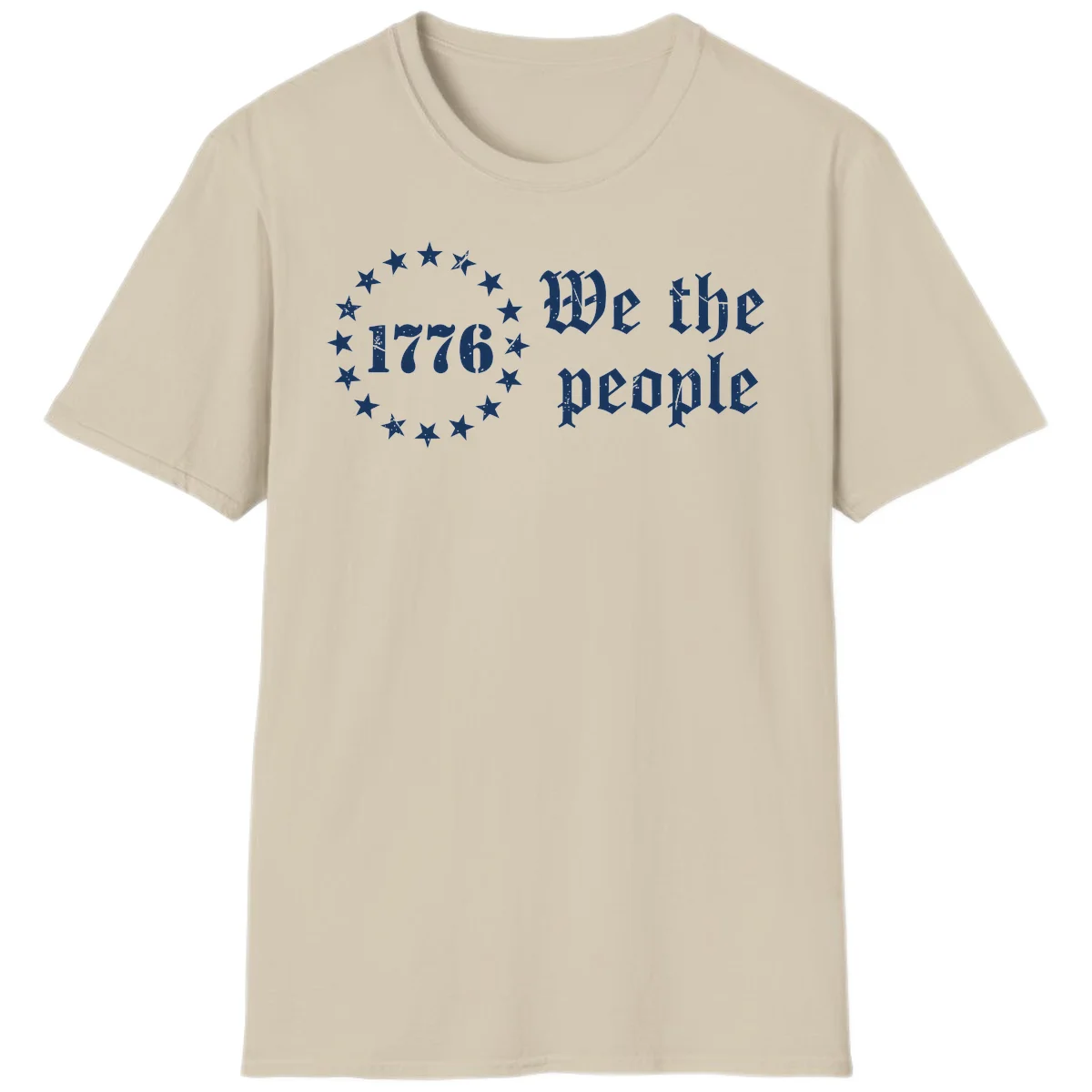 We The People Est 1776 T-Shirt in Sand