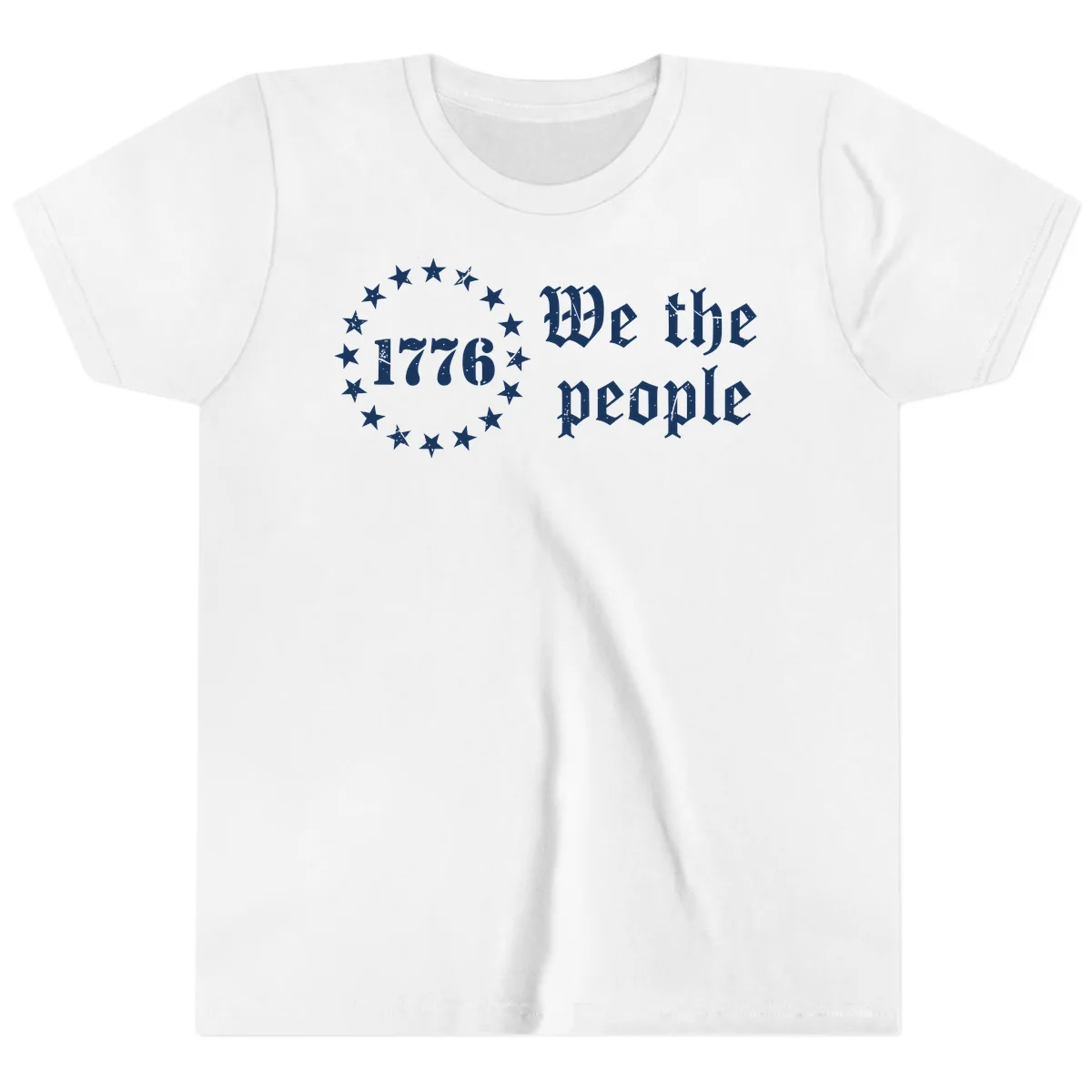 We The People Est 1776 Youth Tee in White