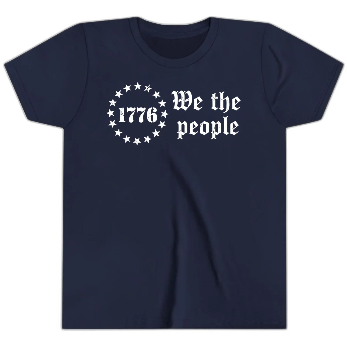 We The People Est 1776 Youth Tee in Navy