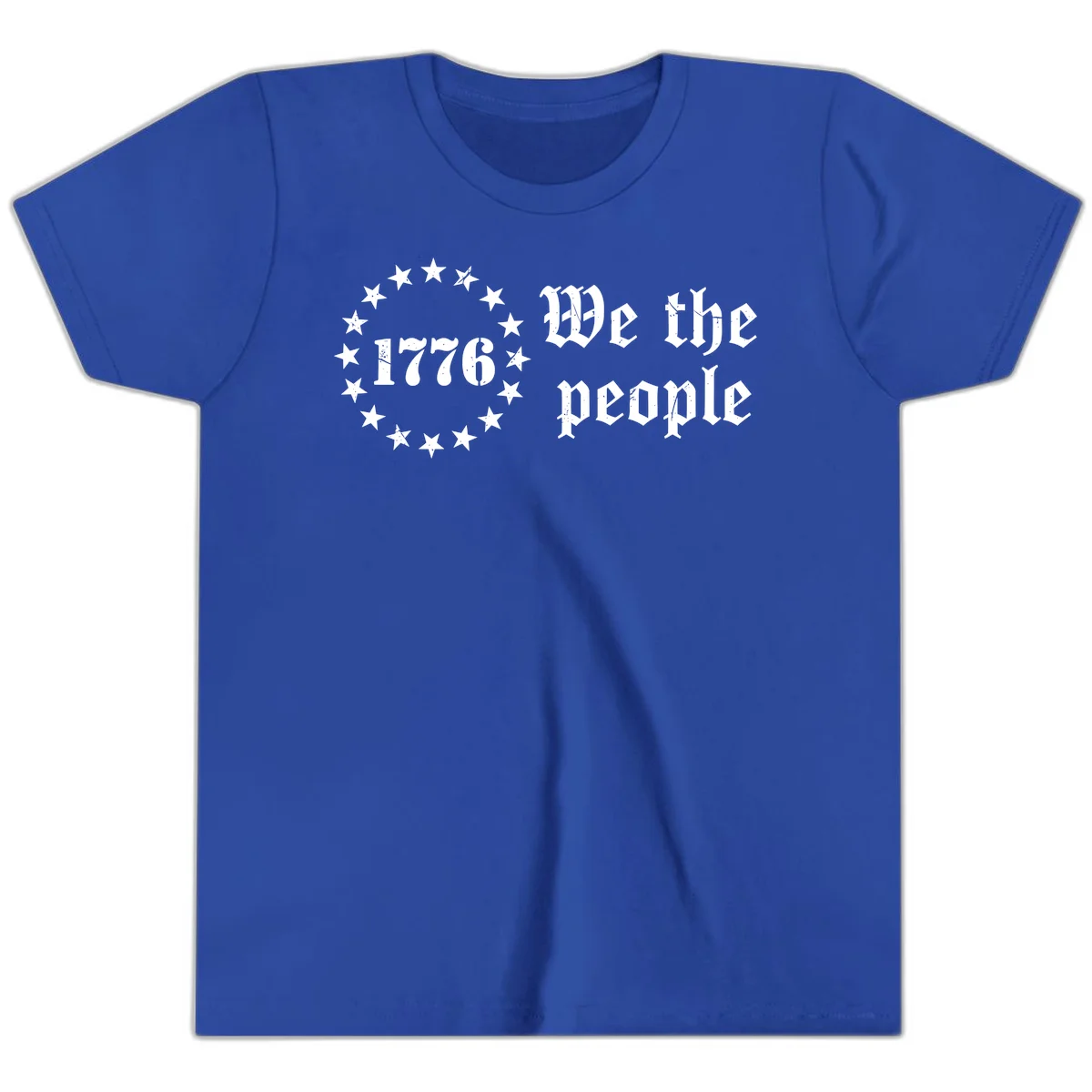 We The People Est 1776 Youth Tee in True Royal