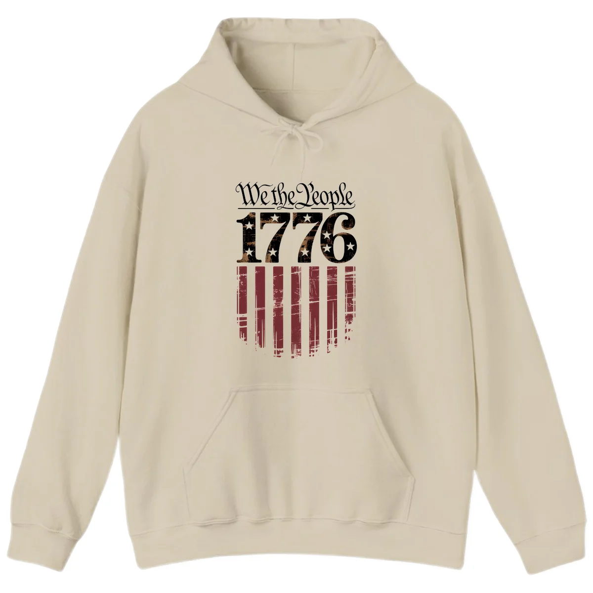We The People 1776 Hoodie in Sand