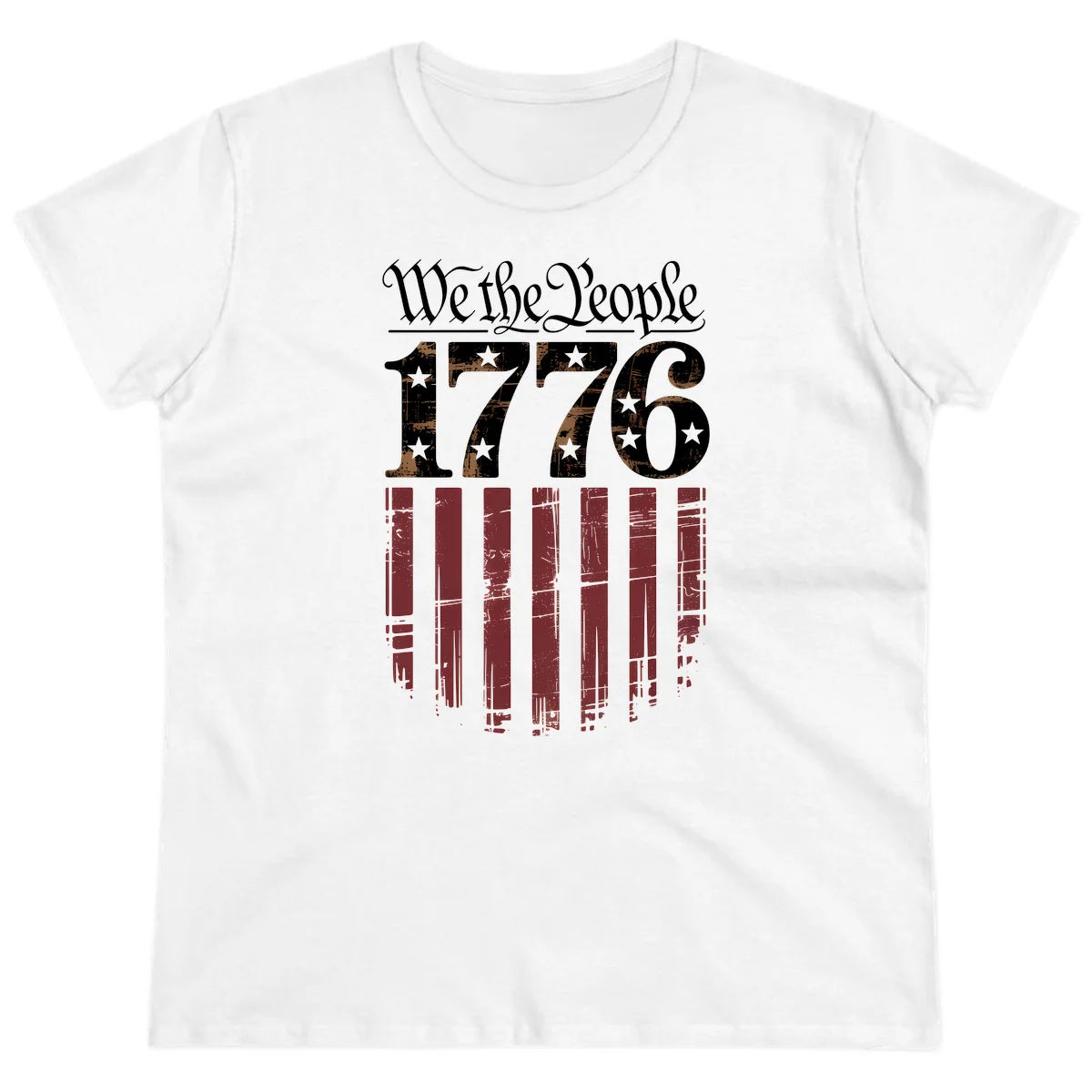 We The People 1776 Ladies Tee in White