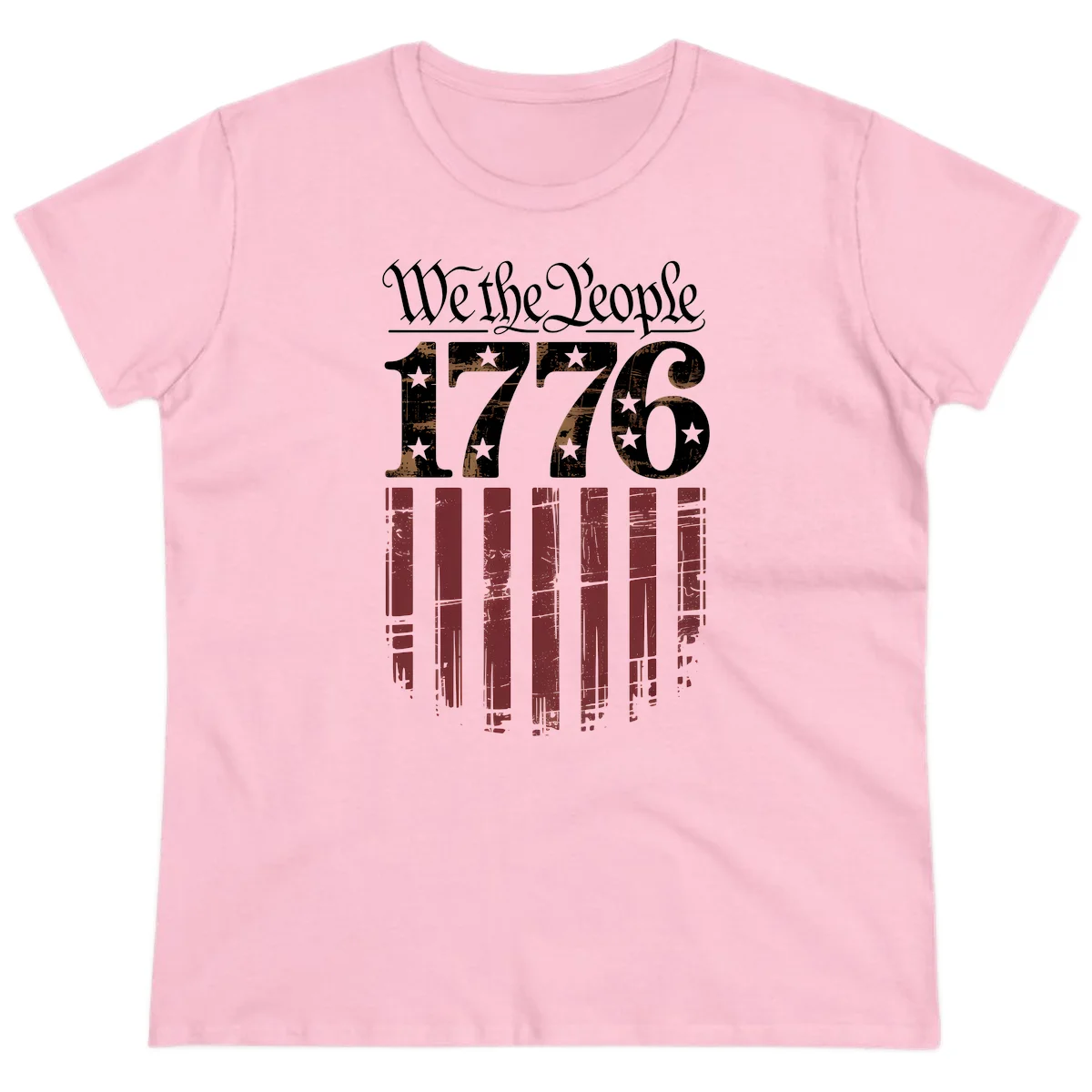 We The People 1776 Ladies Tee in Light Pink
