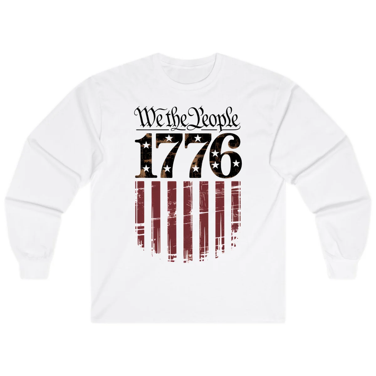 We The People 1776 Long Sleeve in White