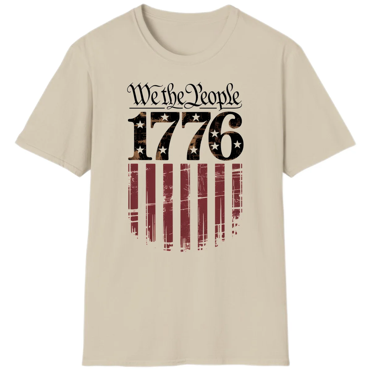We The People 1776 T-Shirt in Sand