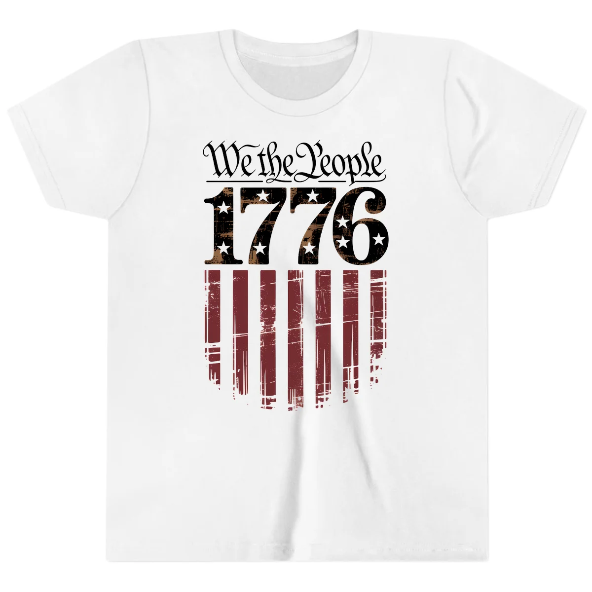 We The People 1776 Youth T-Shirt in White