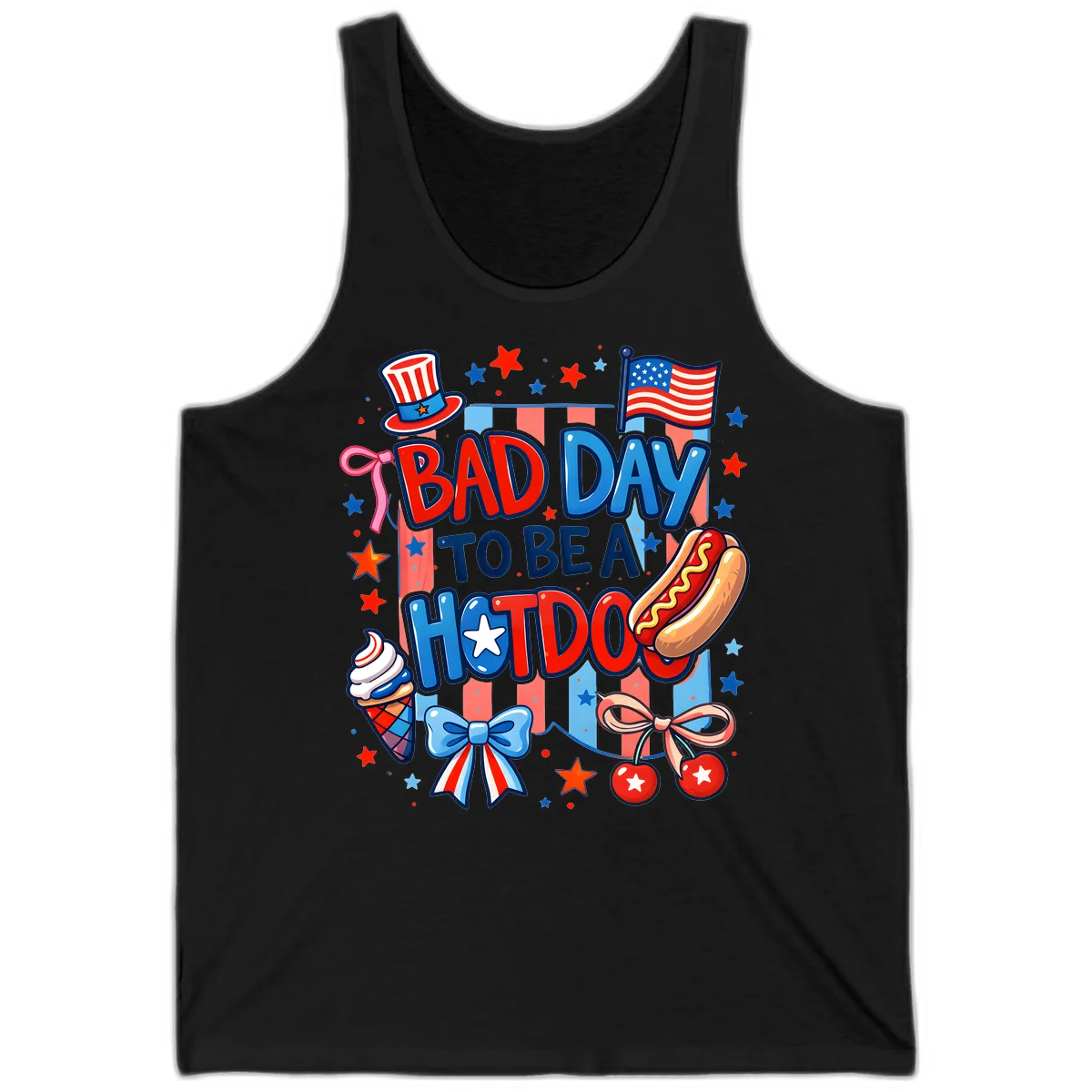 Bad Day To Be A Hot Dog Tank in Black