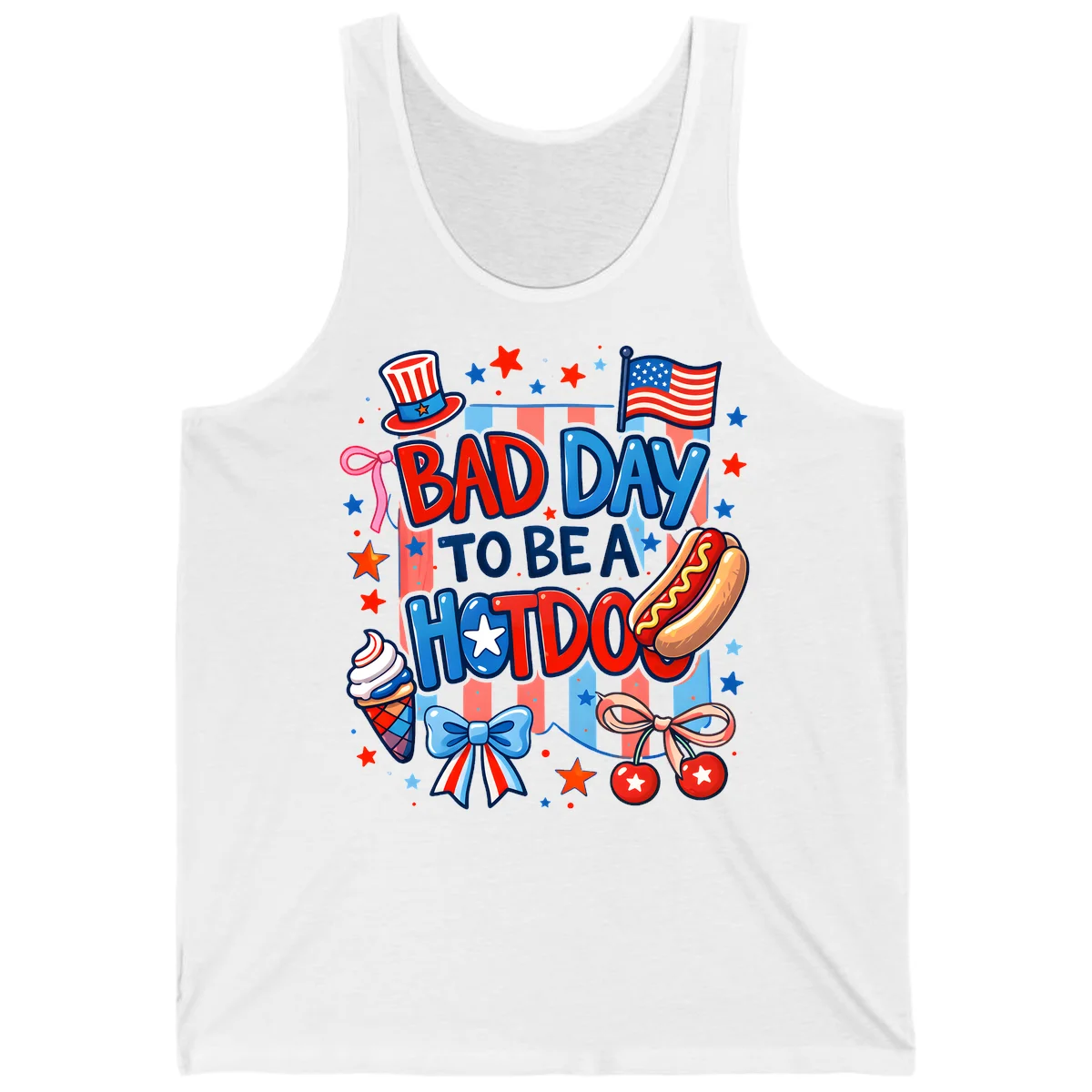 Bad Day To Be A Hot Dog Tank in White