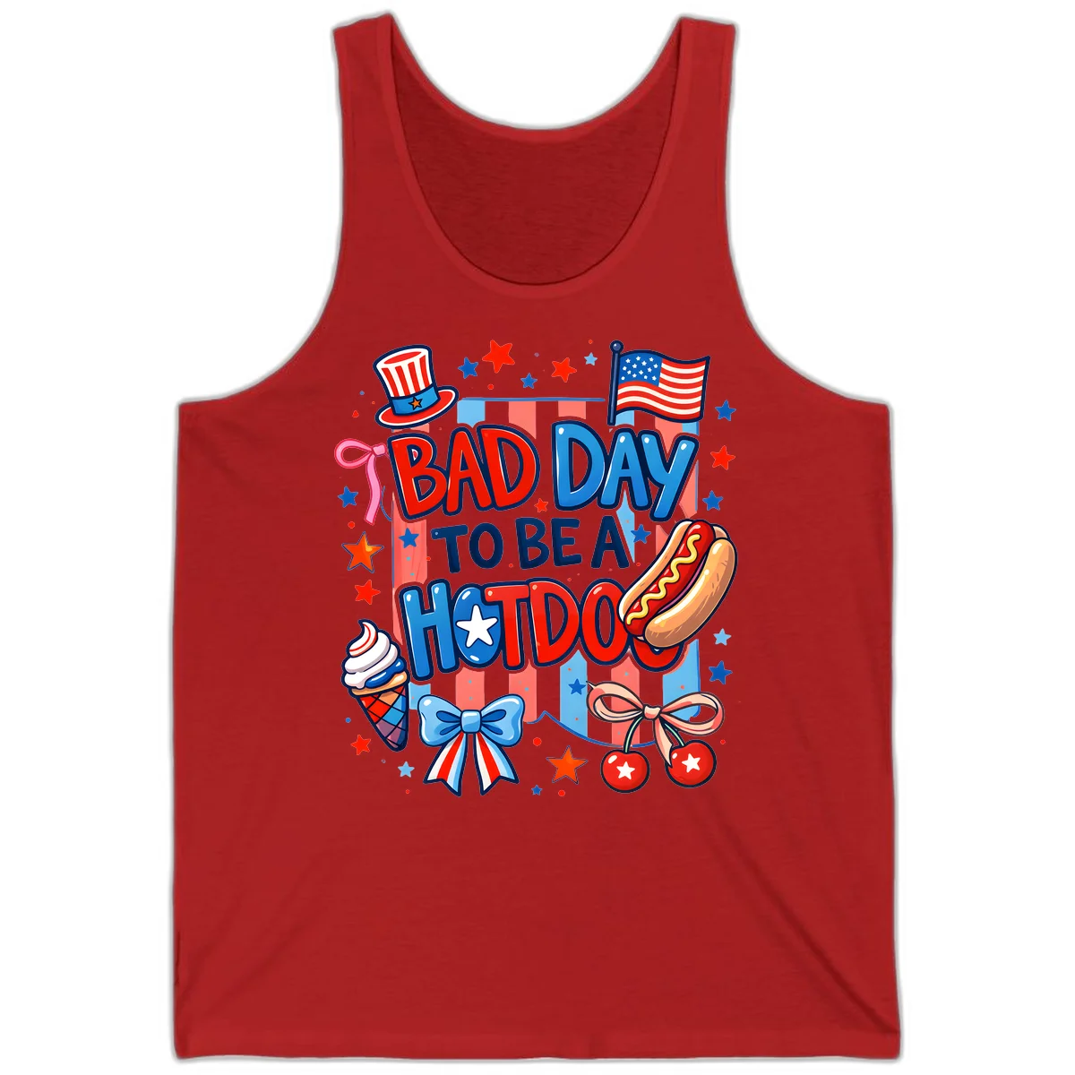 Bad Day To Be A Hot Dog Tank in Red