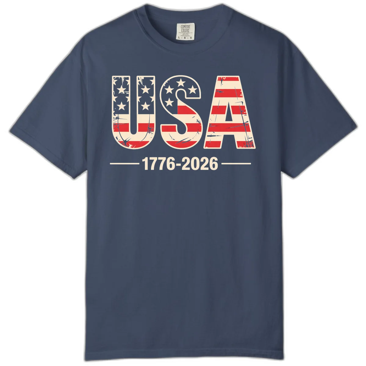 USA 1776-2026 Semiquincentennial Comfort Color Tee in Midnight
