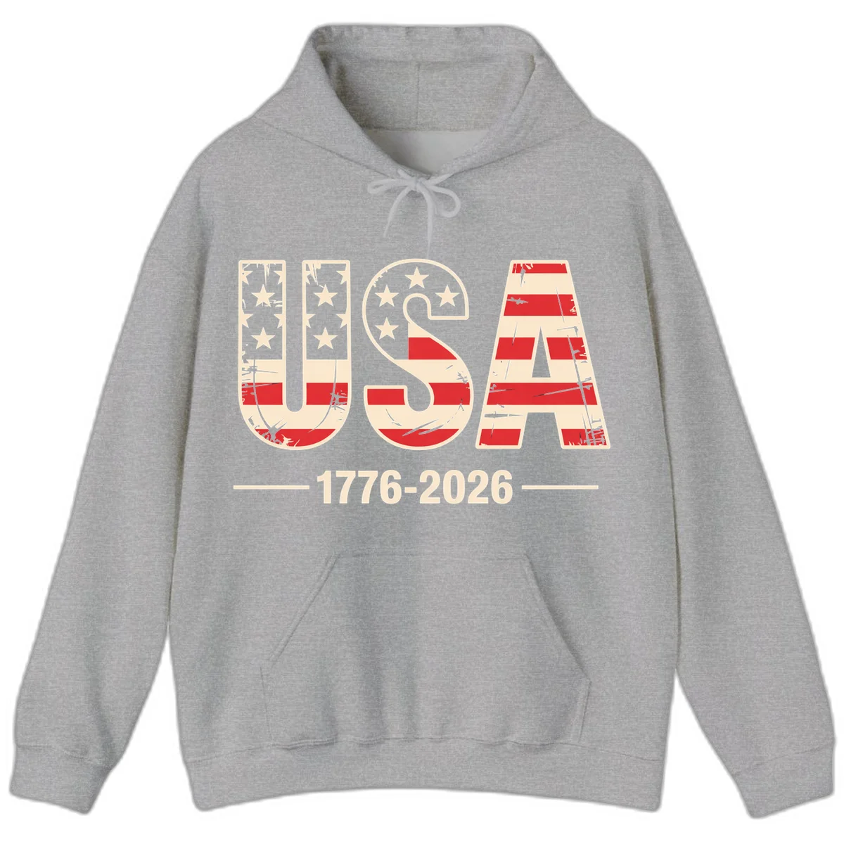 USA 1776-2026 Semiquincentennial Hoodie in Sport Grey