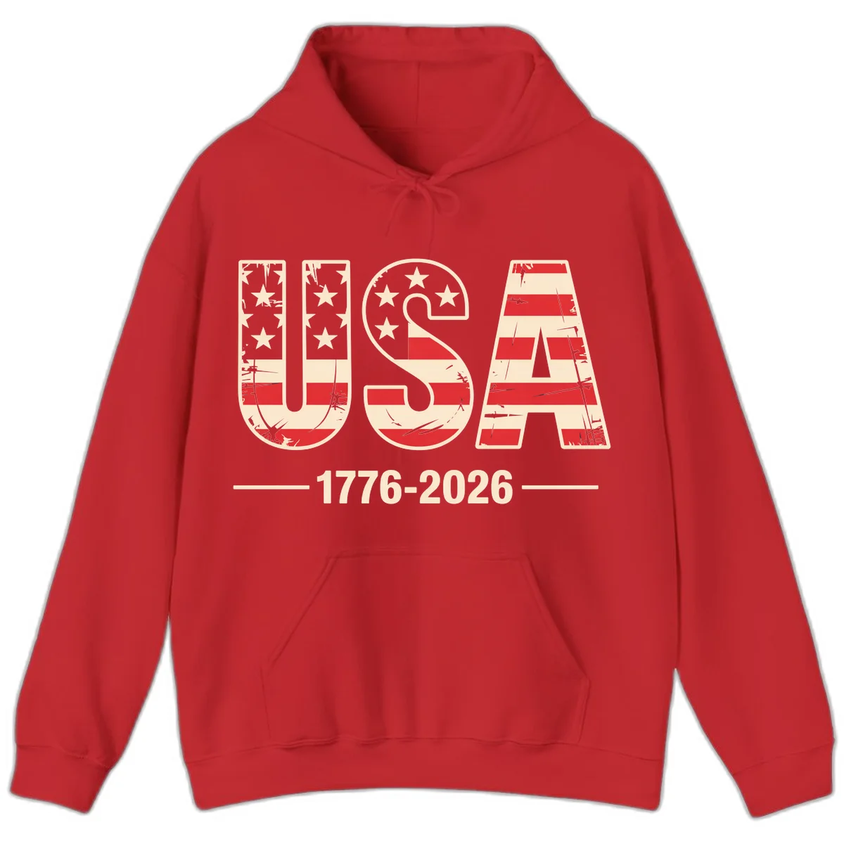 USA 1776-2026 Semiquincentennial Hoodie in Red