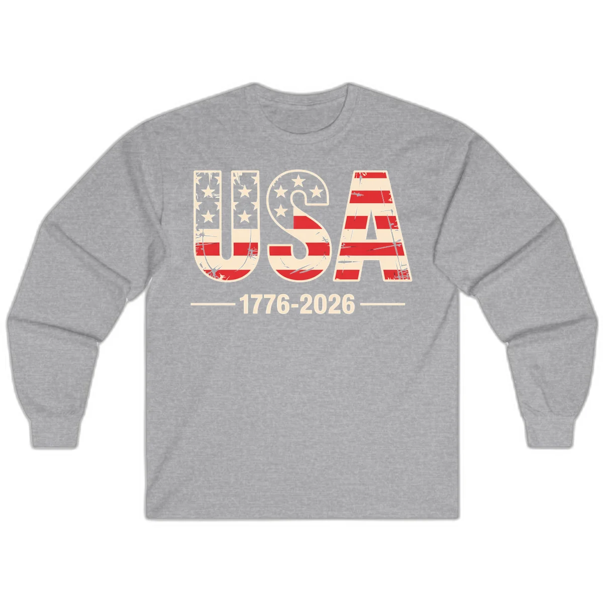 USA 1776-2026 Semiquincentennial Long Sleeve in Sport Grey