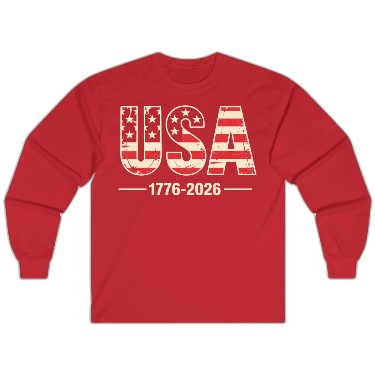 USA 1776-2026 Semiquincentennial Long Sleeve in Red