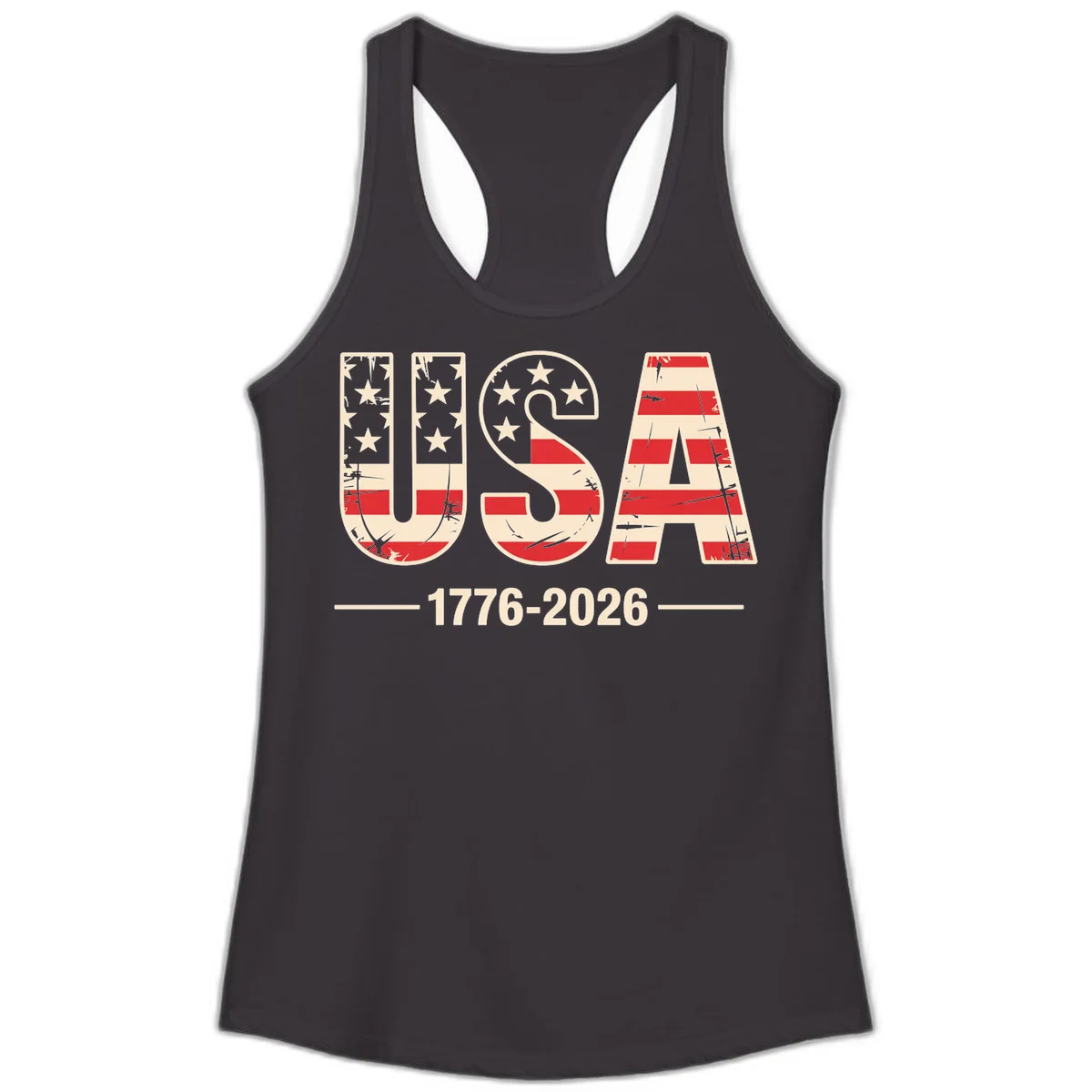 USA 1776-2026 Semiquincentennial Ladies Tank in Black