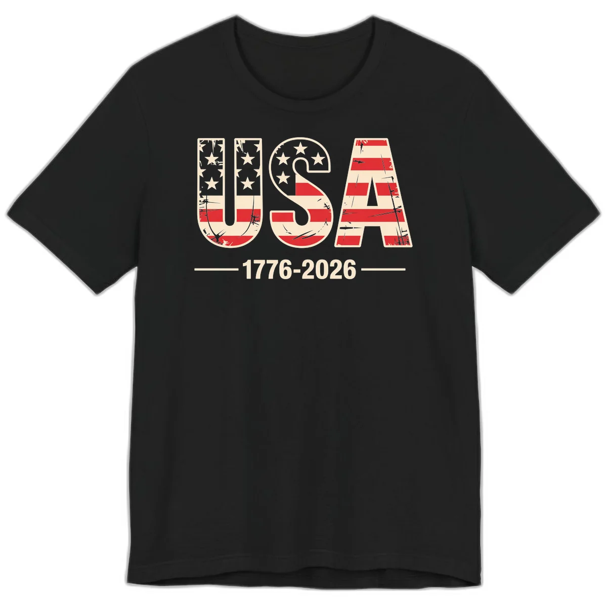 USA 1776-2026 Semiquincentennial Premium T-Shirt in Black