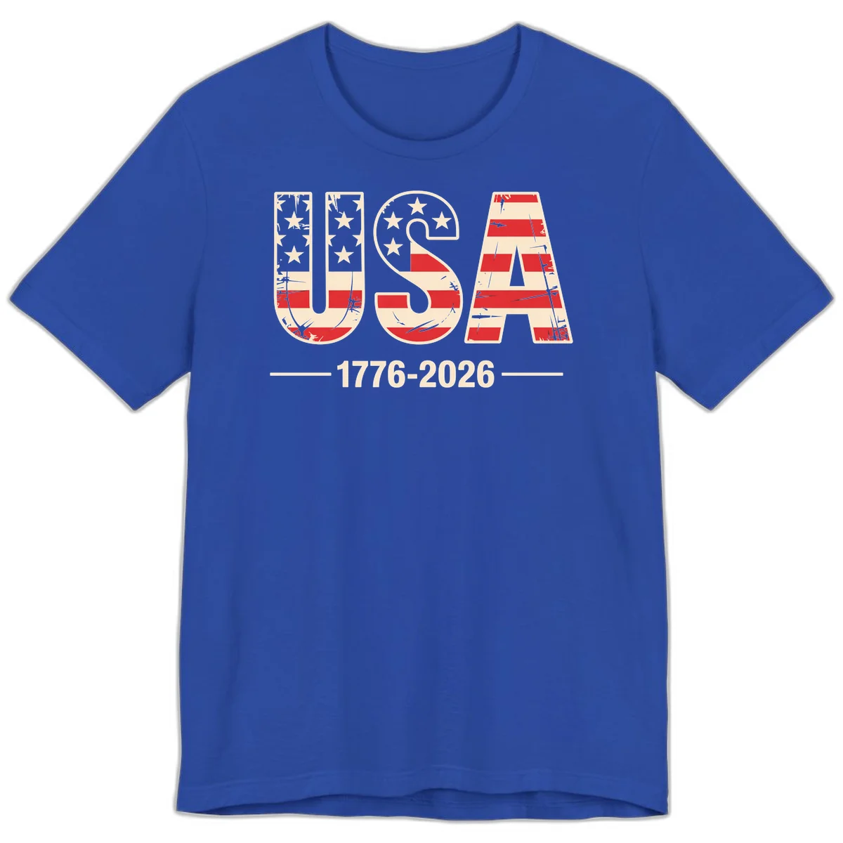 USA 1776-2026 Semiquincentennial Premium T-Shirt in True Royal