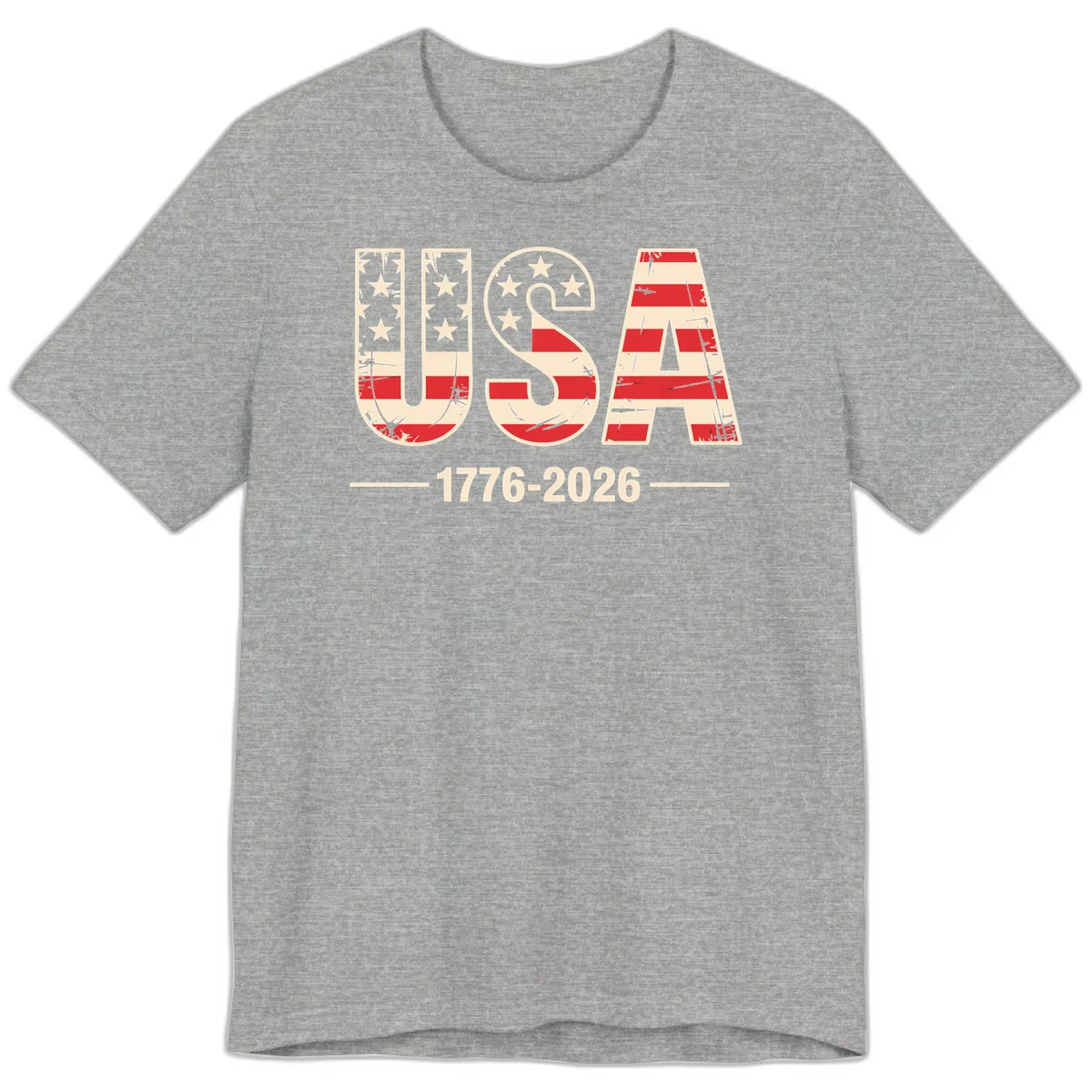 USA 1776-2026 Semiquincentennial Premium T-Shirt in Athletic Heather