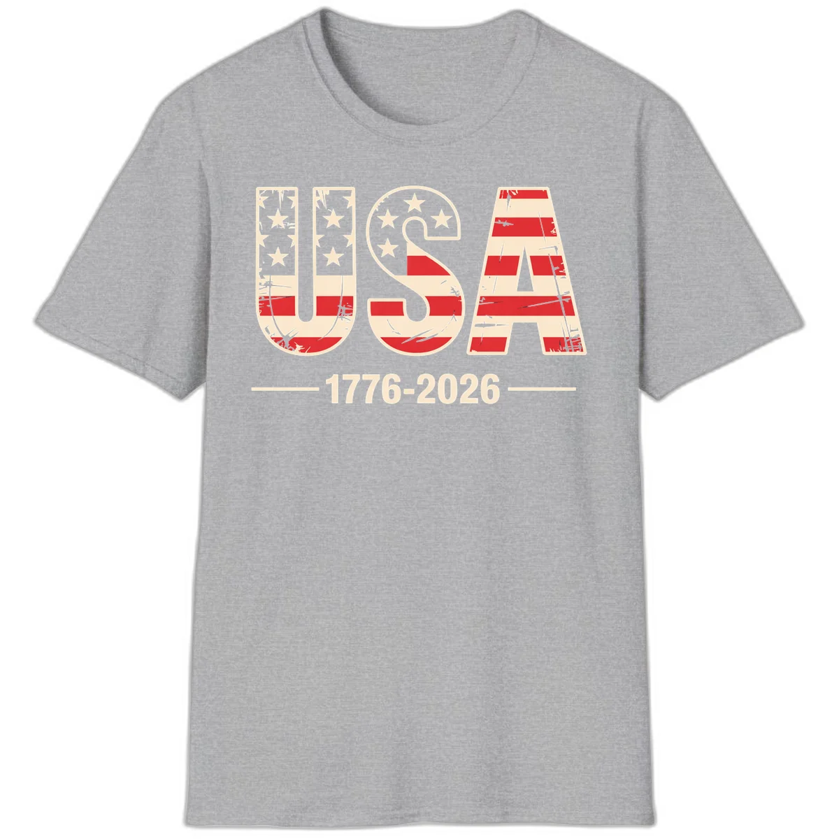 USA 1776-2026 Semiquincentennial T-Shirt in Sport Grey