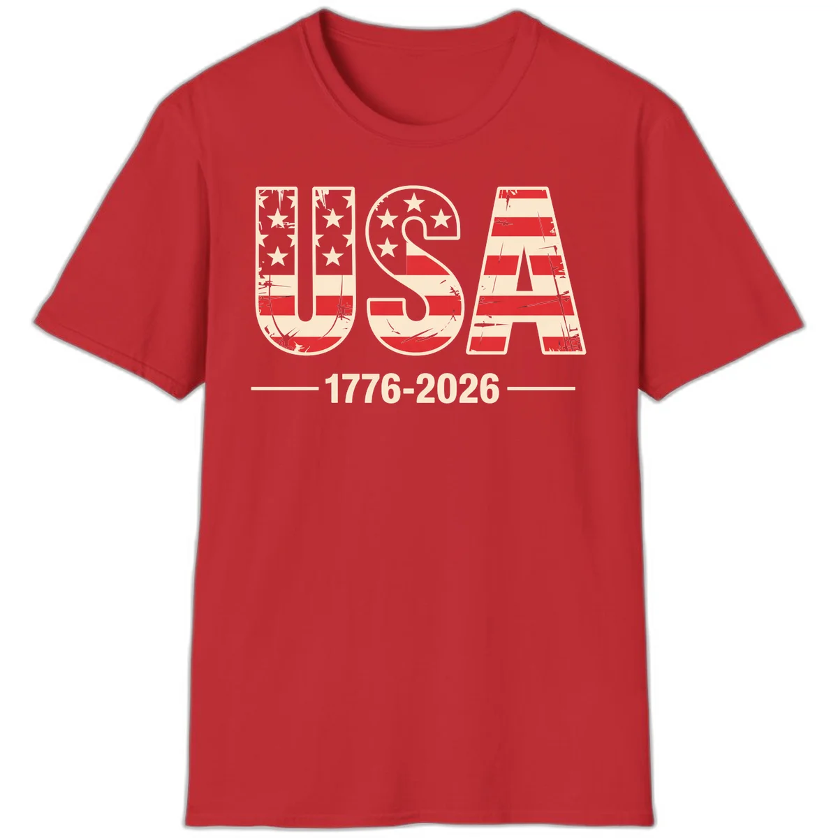 USA 1776-2026 Semiquincentennial T-Shirt in Red