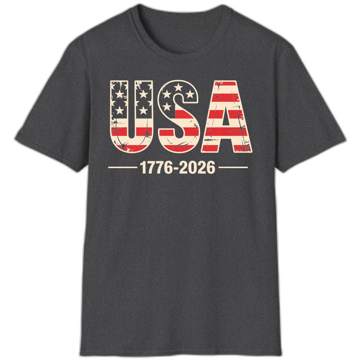 USA 1776-2026 Semiquincentennial T-Shirt in Dark Heather