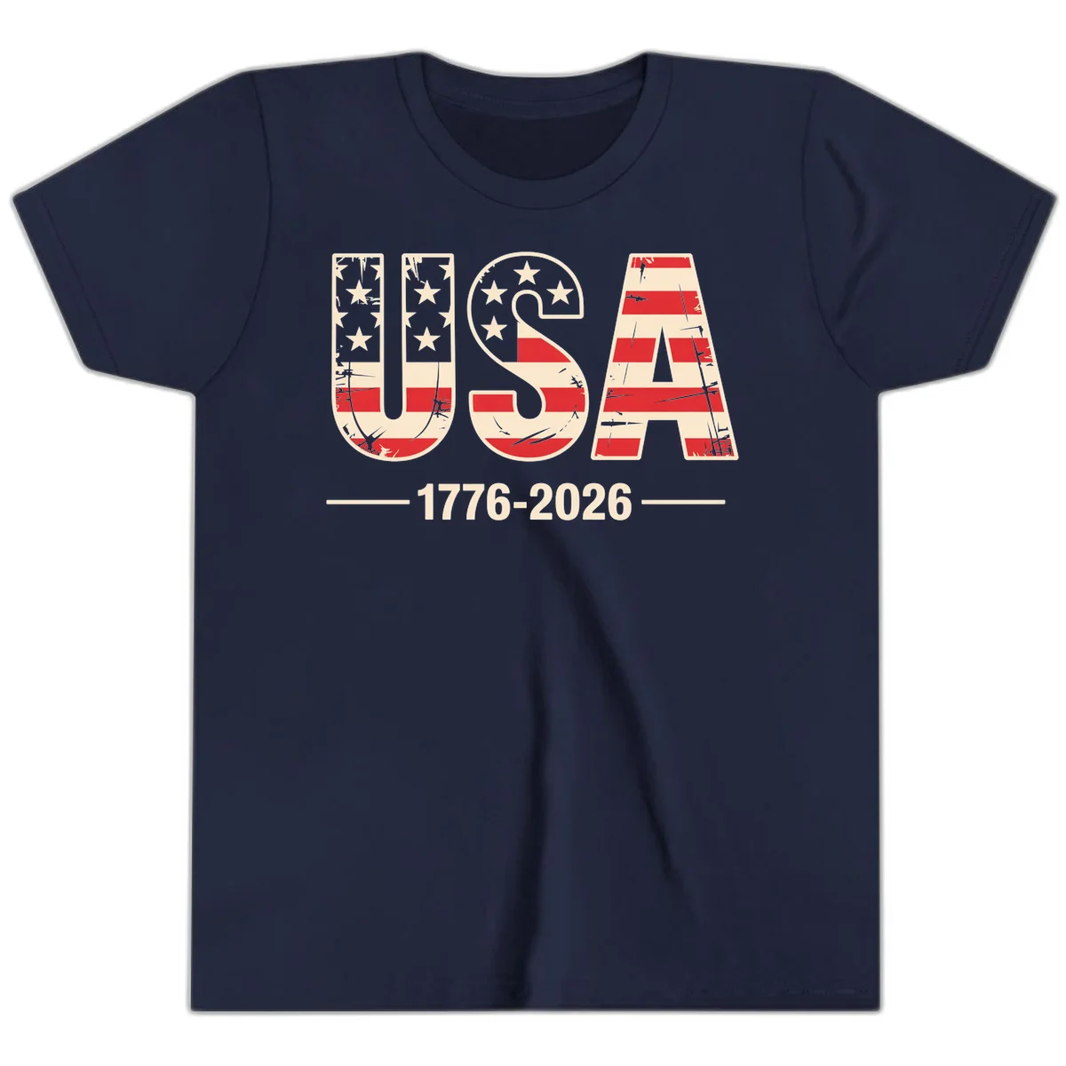 USA 1776-2026 Semiquincentennial Youth T-Shirt in Navy