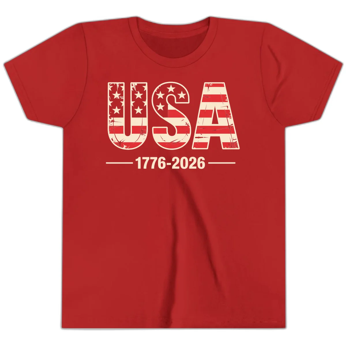 USA 1776-2026 Semiquincentennial Youth T-Shirt in Red