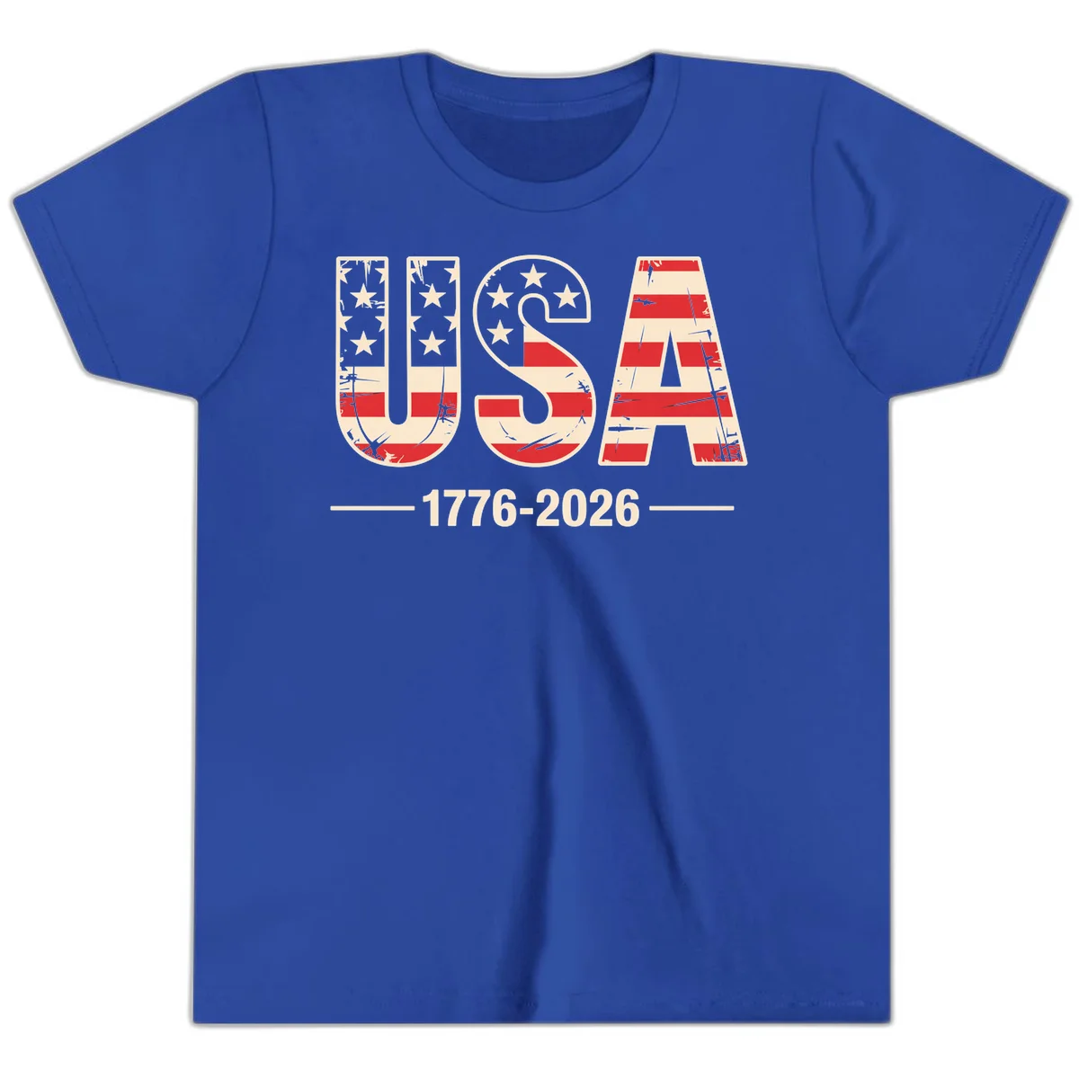 USA 1776-2026 Semiquincentennial Youth T-Shirt in True Royal