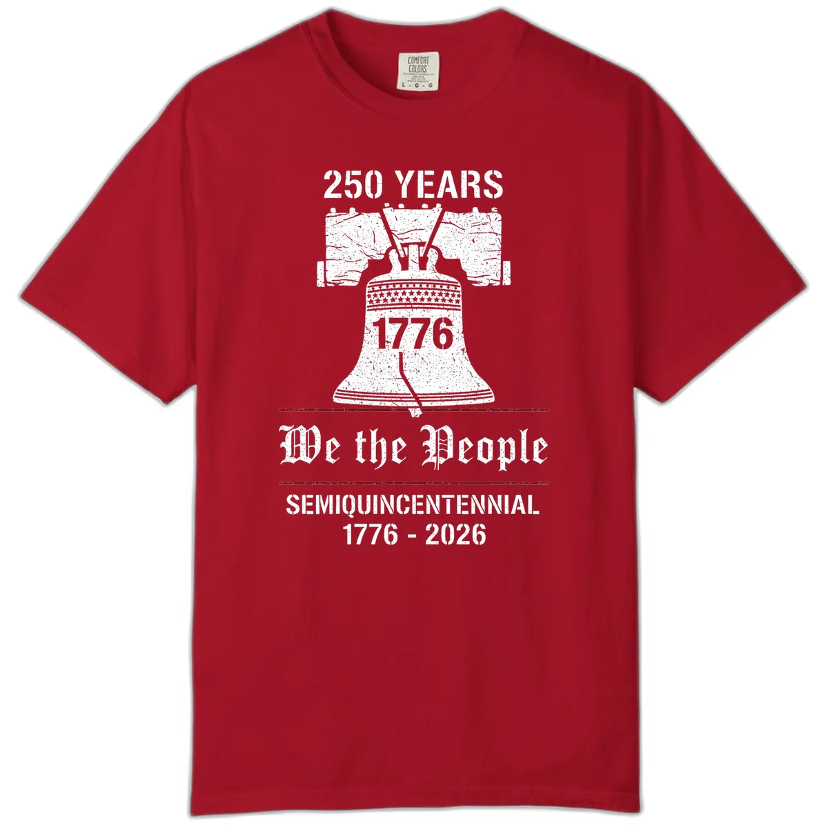 America 250 Semiquincentennial Liberty Bell Comfort Color in Red