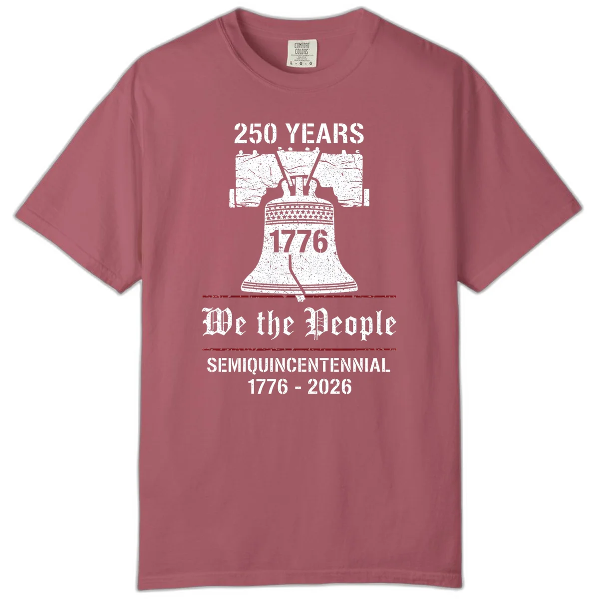 America 250 Liberty Bell Comfort Tee in Crimson