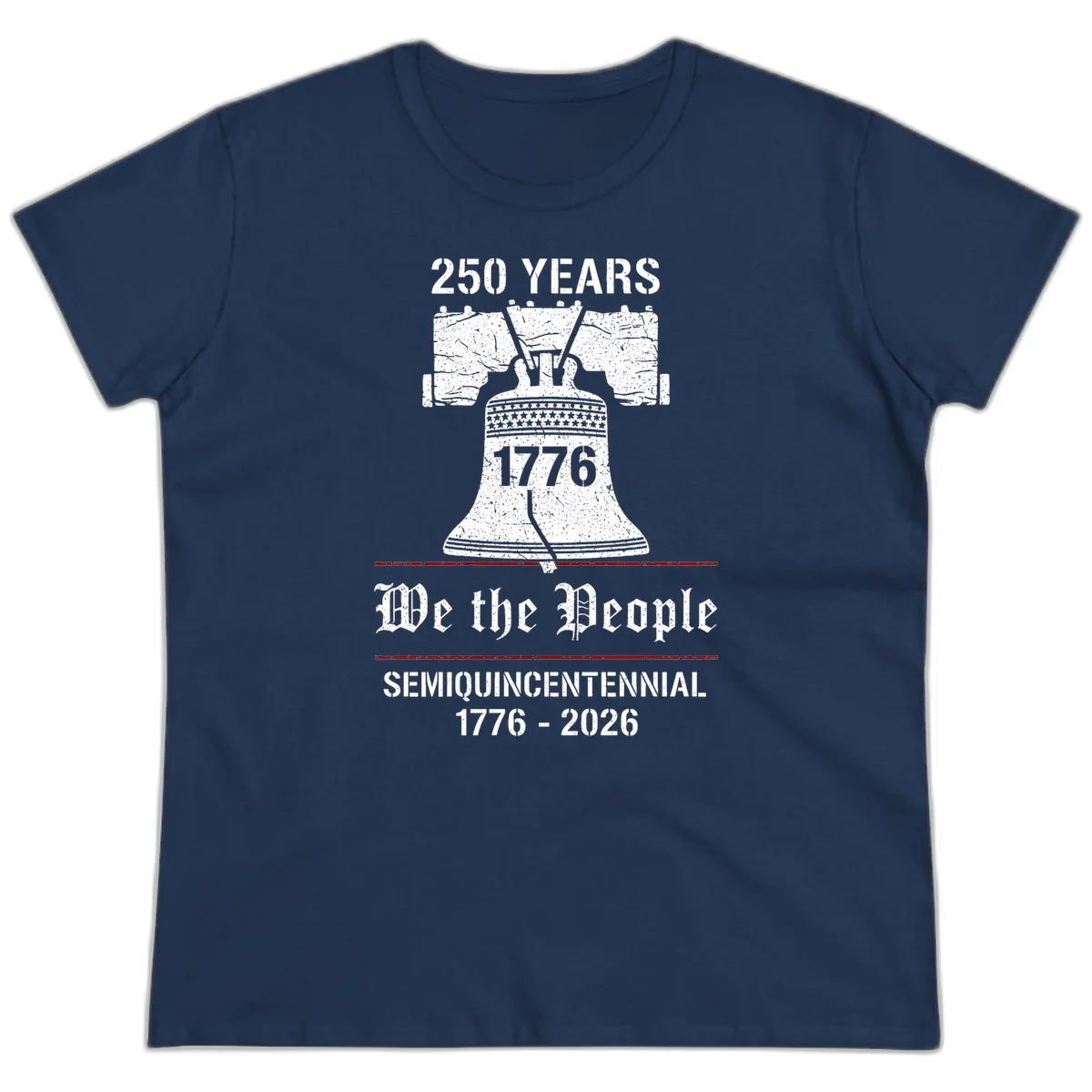 America 250 Liberty Bell Ladies Tee in Navy