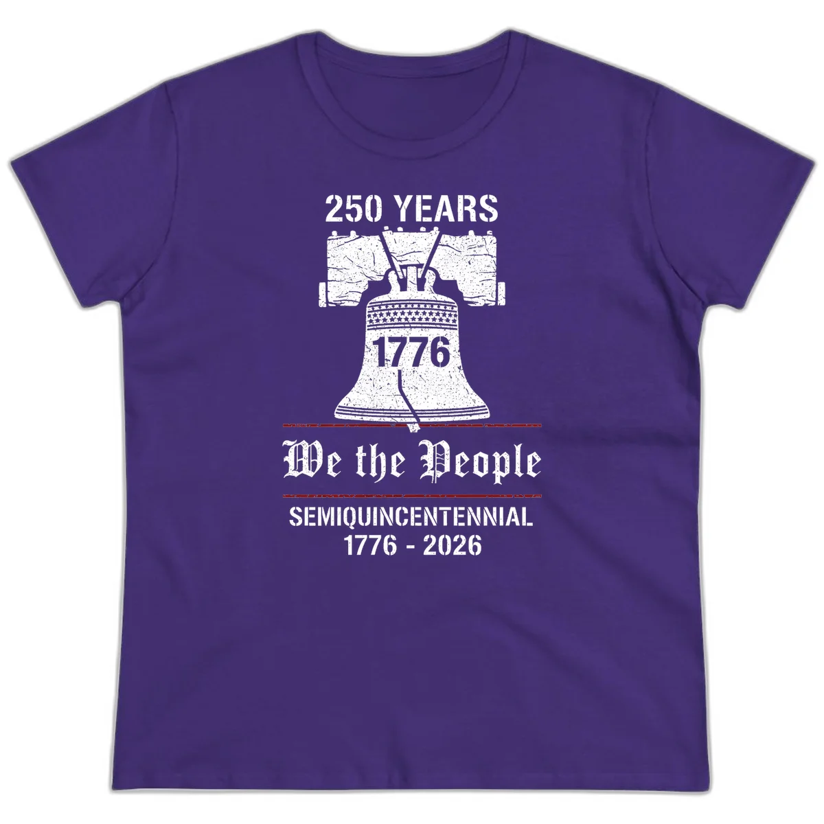 America 250 Liberty Bell Ladies Tee in Purple