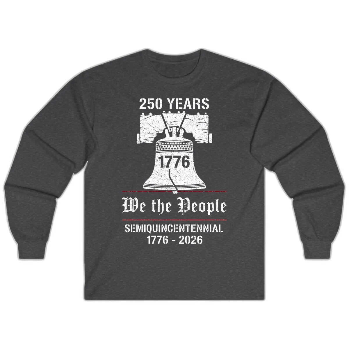 America 250 Semiquincentennial Liberty Bell Long Sleeve in Dark Heather