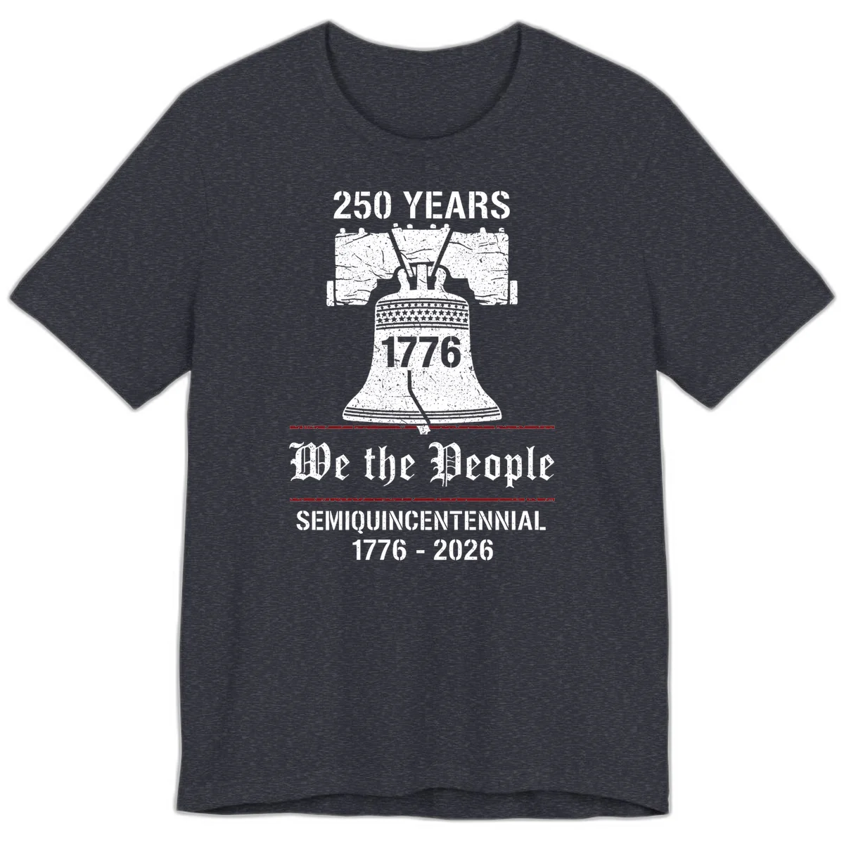 America 250 Liberty Bell Premium Tee in Heather Navy