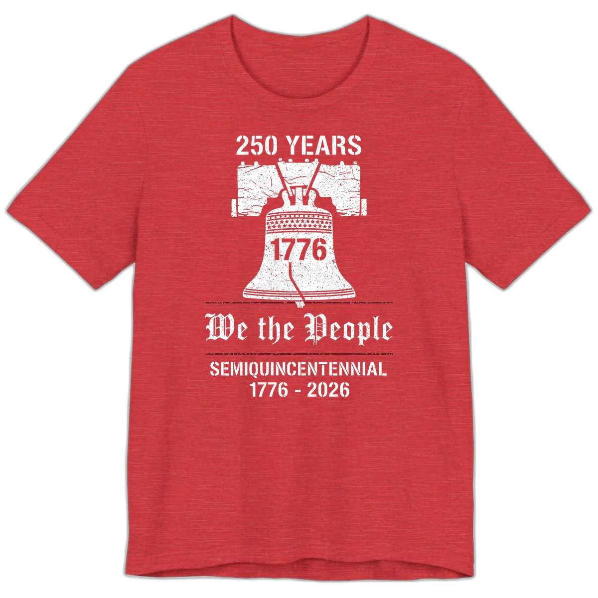 America 250 Liberty Bell Premium Tee in Heather Red