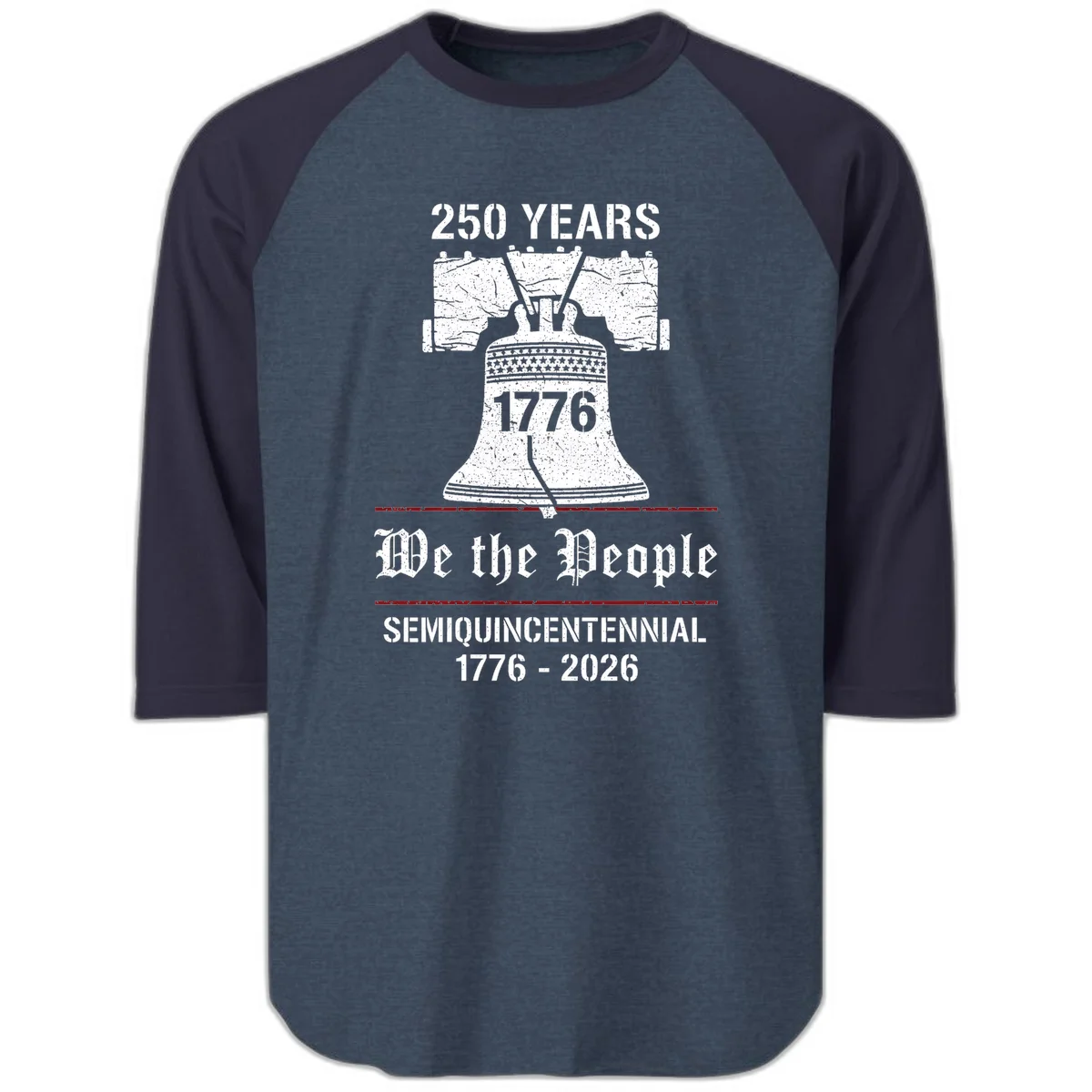 America 250 Liberty Bell Raglan in Heather Denim Navy