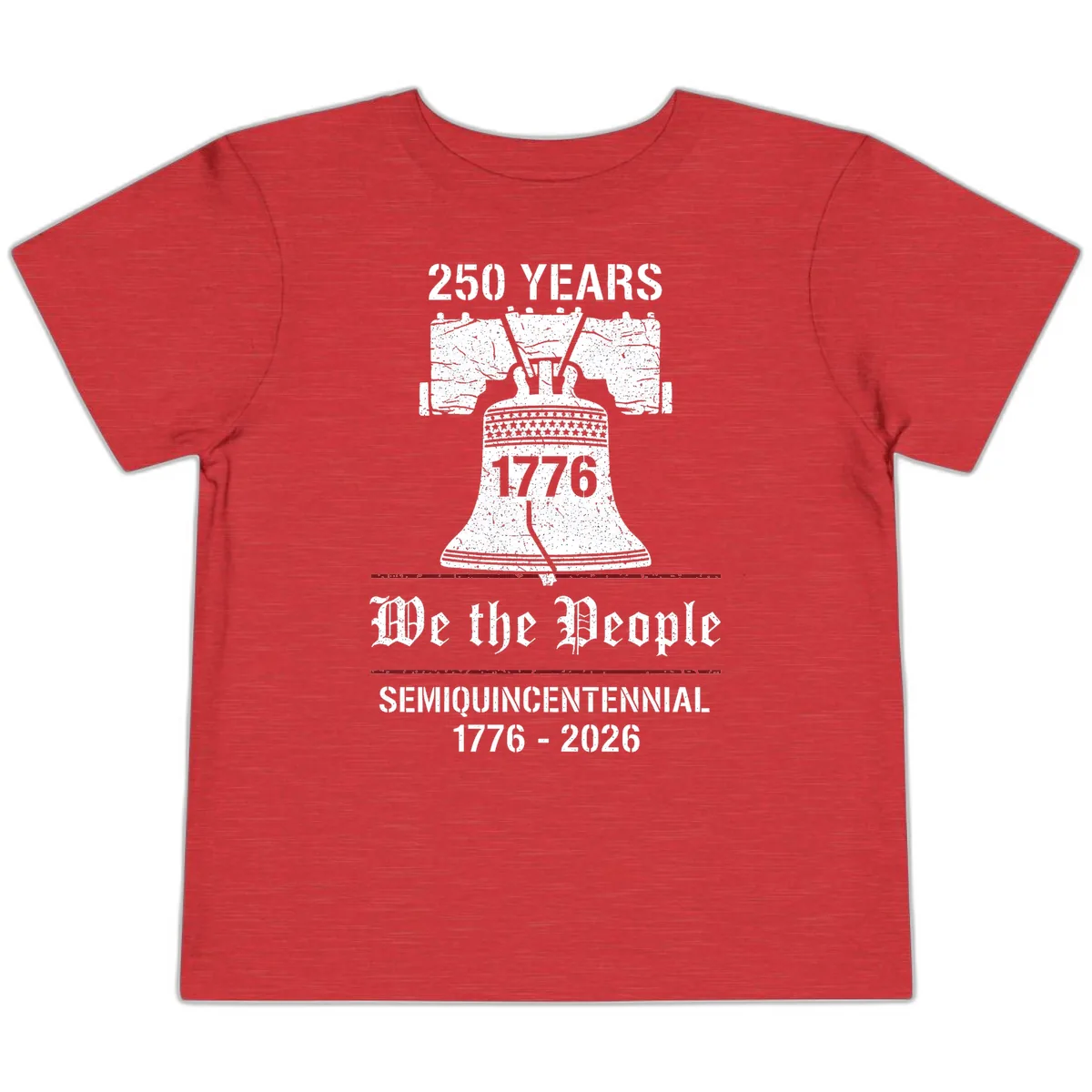 America 250 Semiquincentennial Liberty Bell Toddler T-Shirt in Heather Red