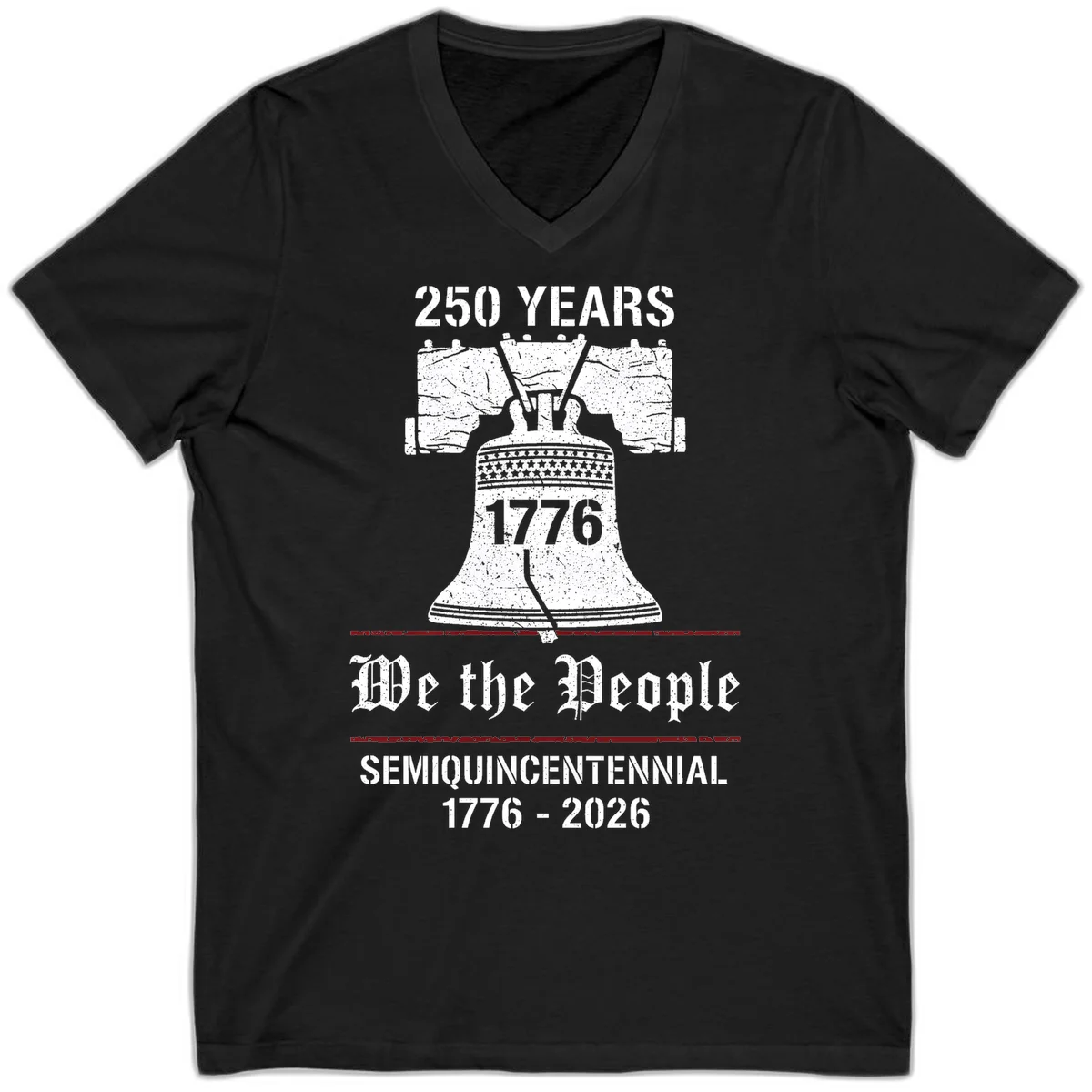America 250 Liberty Bell V-Neck in Black