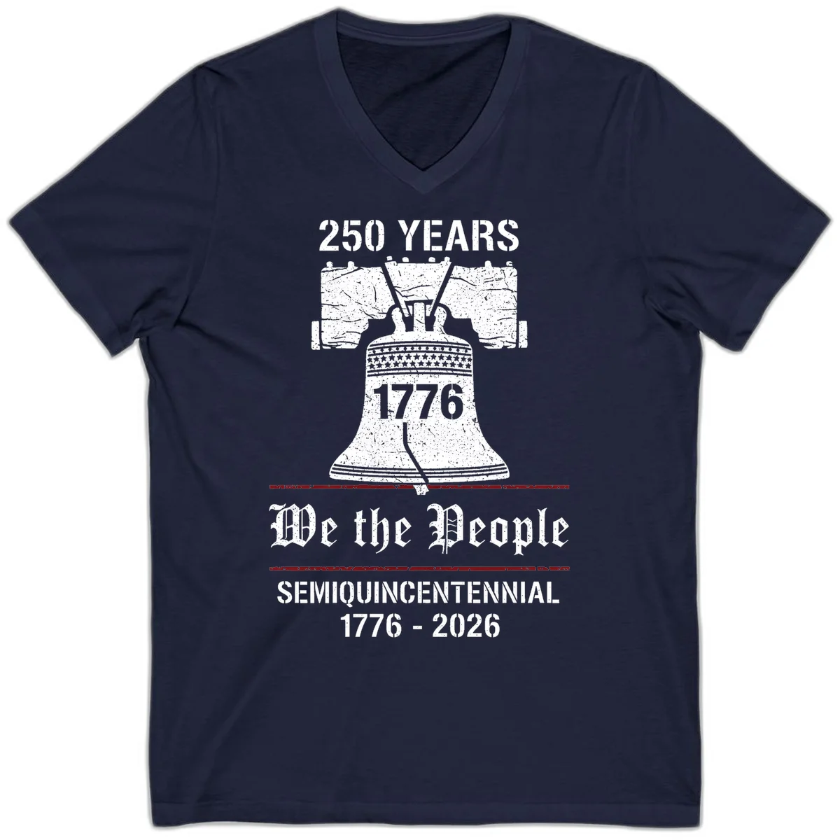 America 250 Liberty Bell V-Neck in Navy
